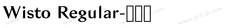 Wisto Regular字体转换
